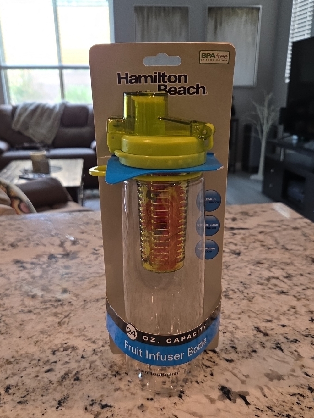 Hamilton Beach 24 oz Fruit Infuser Bottle - Lime Green